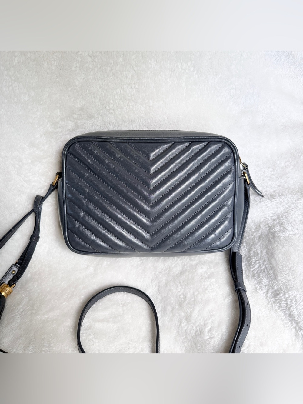 Saint Laurent Lou Camera Bag Navy - Picture 3 of 12